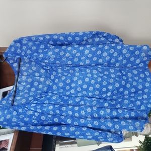 Sheer, blue blouse